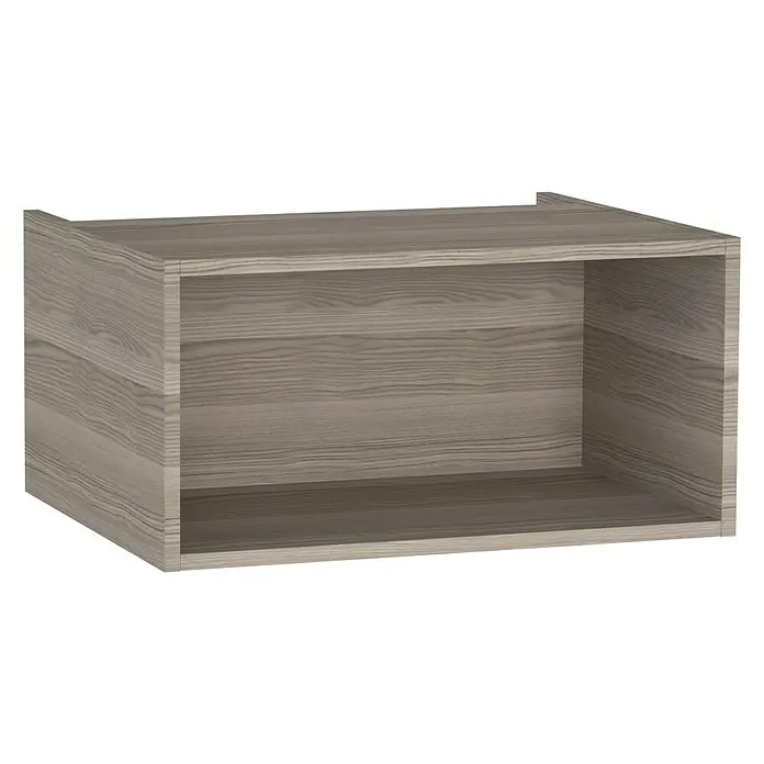Camargue Cube Regalfach - 60 x 48 x 30 cm, Eiche Cordoba - Linke Seitenansicht
