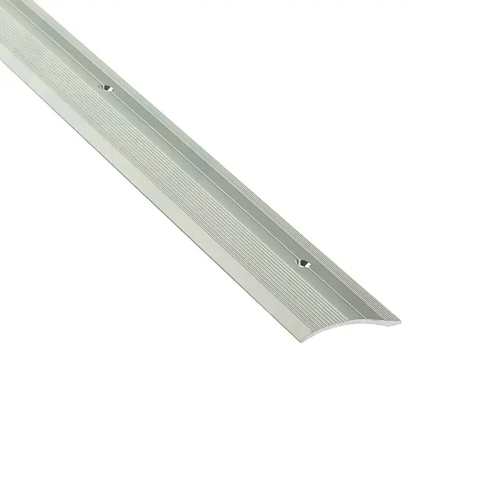 Perfil de transición curvo Plateado - Aluminio, Mate - Vista angular