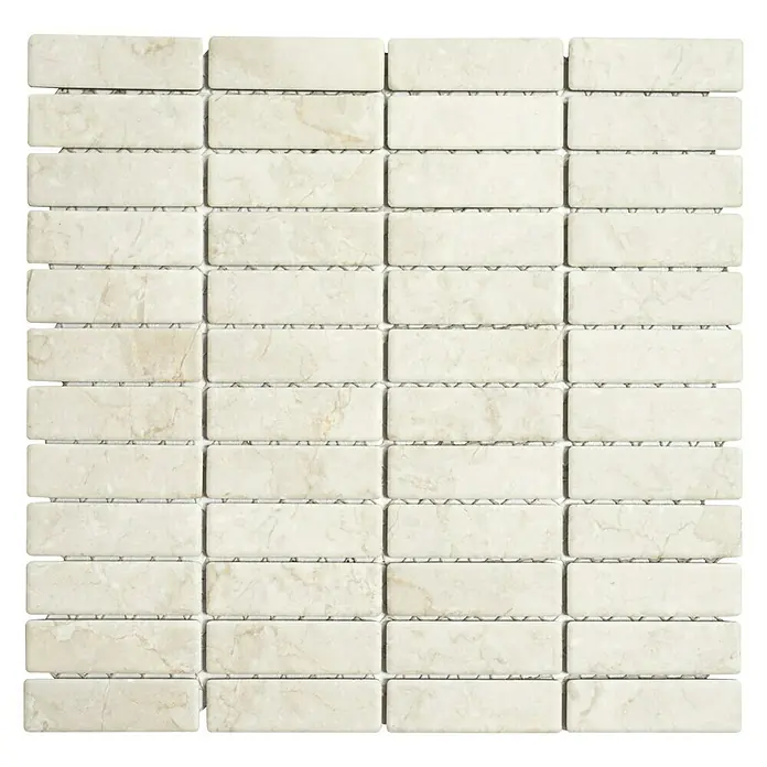 Mosaikfliese Stäbchen Uni ST SO 45 - 29,7 x 29 cm, Beige, Matt - Ansicht von oben