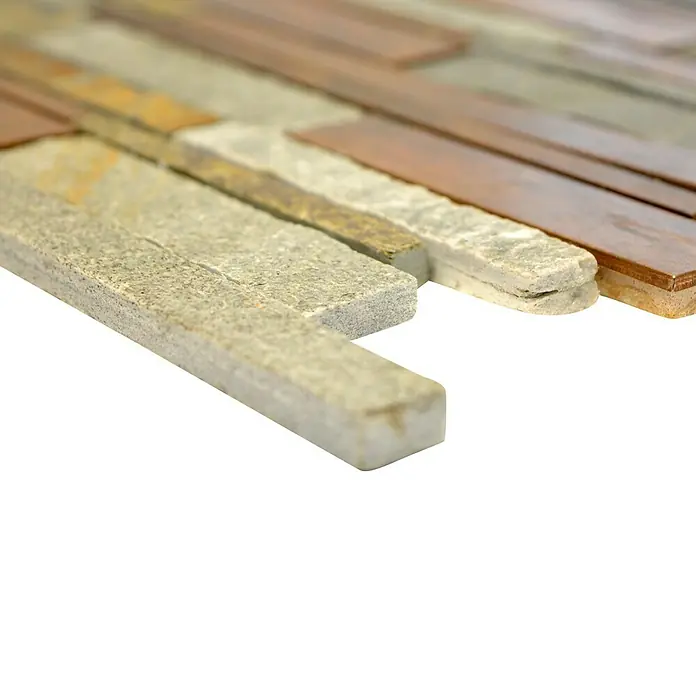 Mosaikfliese Verbund Mix XSK 565 - 30 x 31 cm, Kupfer, Matt - Detailaufnahme