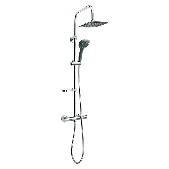Sustav tuš garniture AS410 - Krom boja, Visina: 96 cm - Dijagonalni pogled