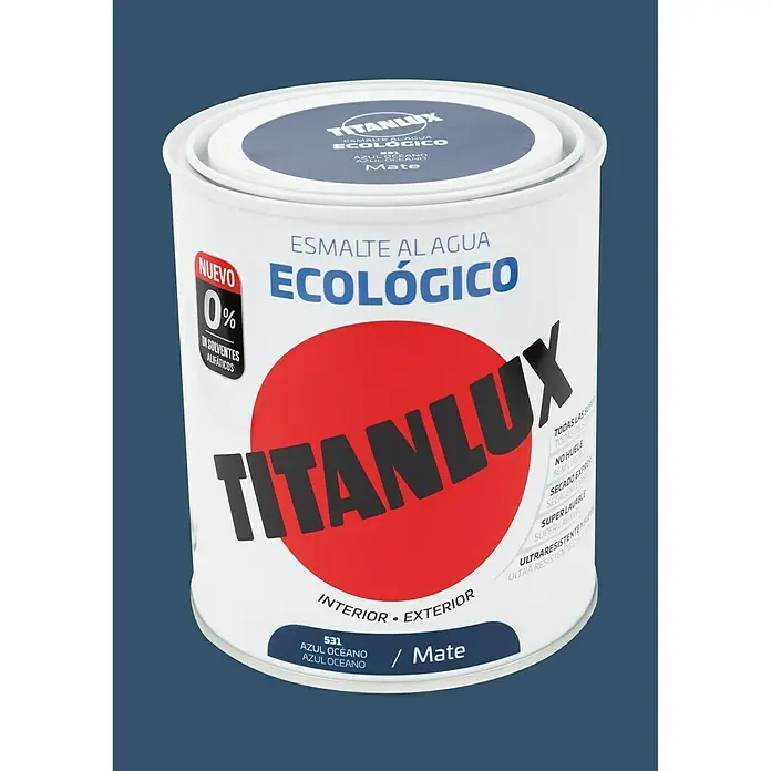 Titanlux Esmalte de color Eco - Azul océano, 750 ml, Mate