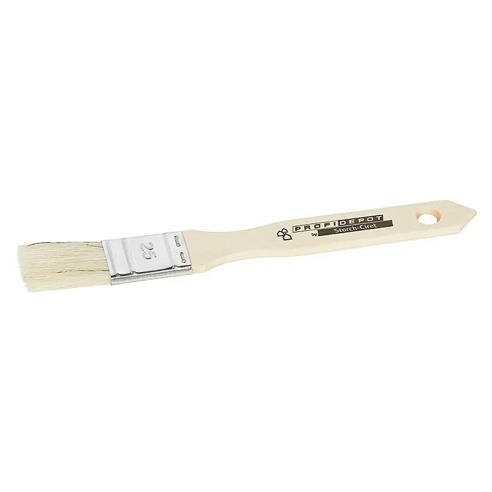 Modlerpinsel - Breite Borsten: 25 mm, Chinaborsten, Holz - Diagonale Ansicht