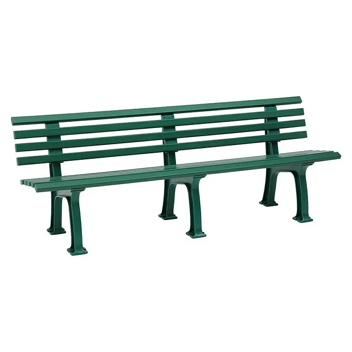 Blome Gartenbank Juist - 200 cm, PVC, Moosgrün - Vorderansicht