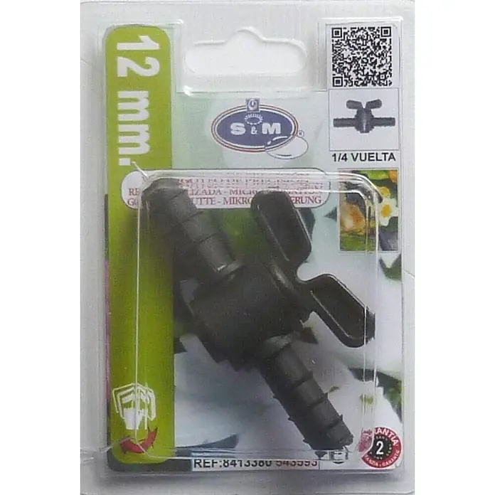 Llave de paso goteo - Diámetro conexión: 12 mm