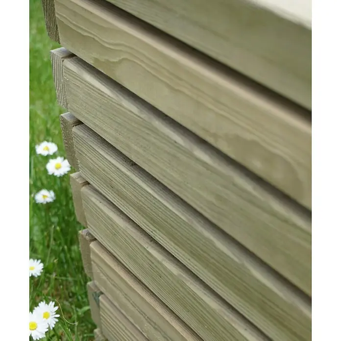 Forest-Style Macetero para plantas Horizon - Dimensiones externas (L x An x Al): 32,5 x 40 x 39,4 cm, Natural - Primer plano
