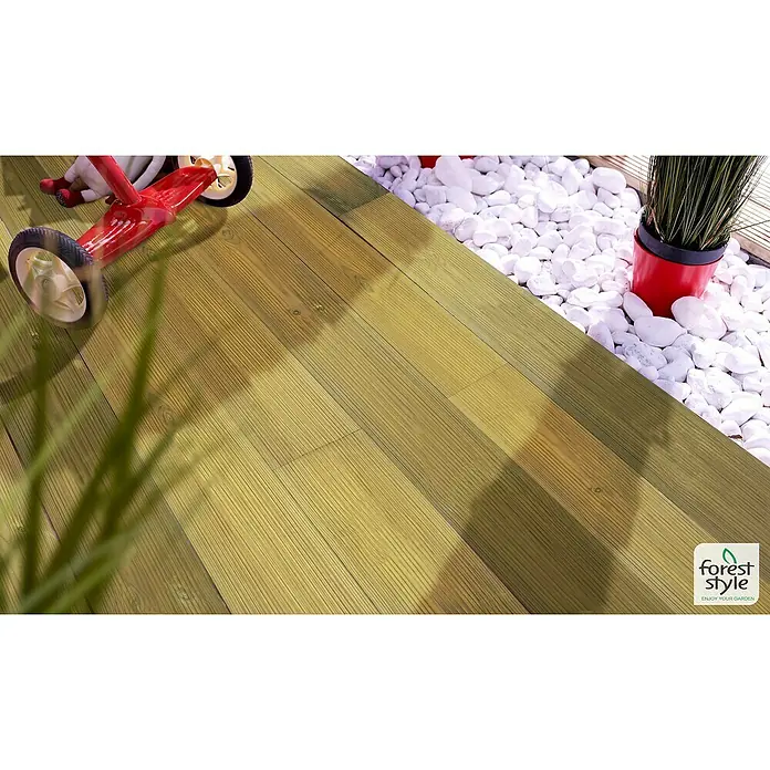Forest-Style Tarima para terraza Pedro - Pino, L x An x Es: 240 x 12 x 2,8 cm, Natural - Foto ambiente