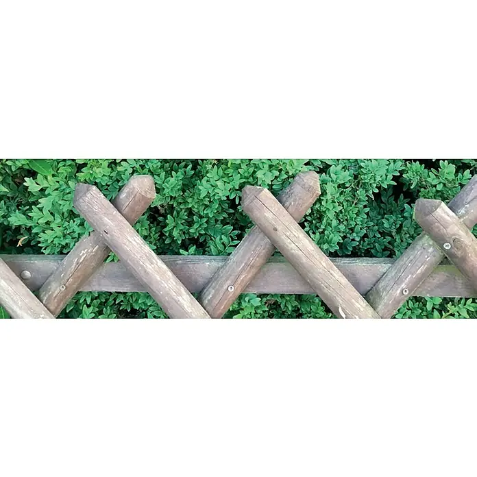 Forest-Style Poste para cercado Pony semiredondo - Altura: 250 cm, Marrón nuez, Madera - Primer plano