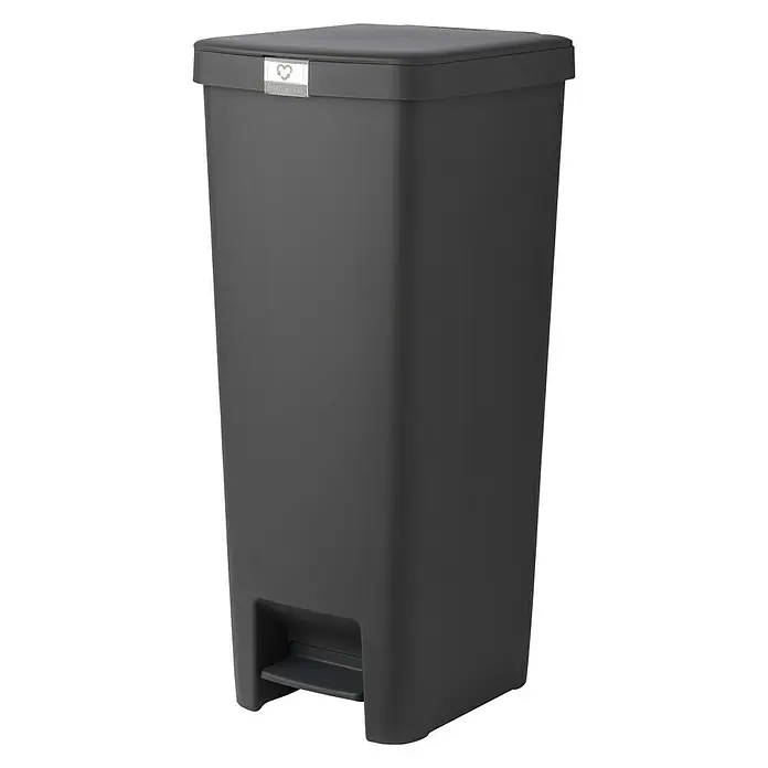 Brabantia Cubo con pedal StepUp - 40 l, Gris oscuro - Vista angular