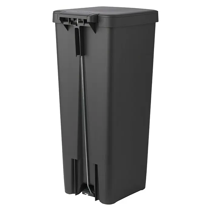 Brabantia Cubo con pedal StepUp - 40 l, Gris oscuro - Vista trasera