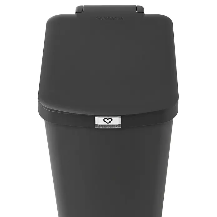 Brabantia Cubo con pedal StepUp - 40 l, Gris oscuro - Primer plano