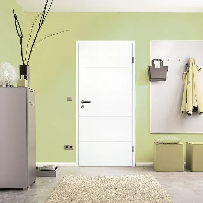 Kilsgaard Wohnungseingangstür Typ 57/14 SK1 KK2 - Klimaklasse II, DIN Anschlag: Rechts, 860 x 1.985 mm, Weiß - Stimmungsaufnahme