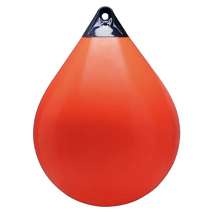 Defensa en forma de pera - Diámetro: 450 mm, Naranja/Azul - Vista frontal