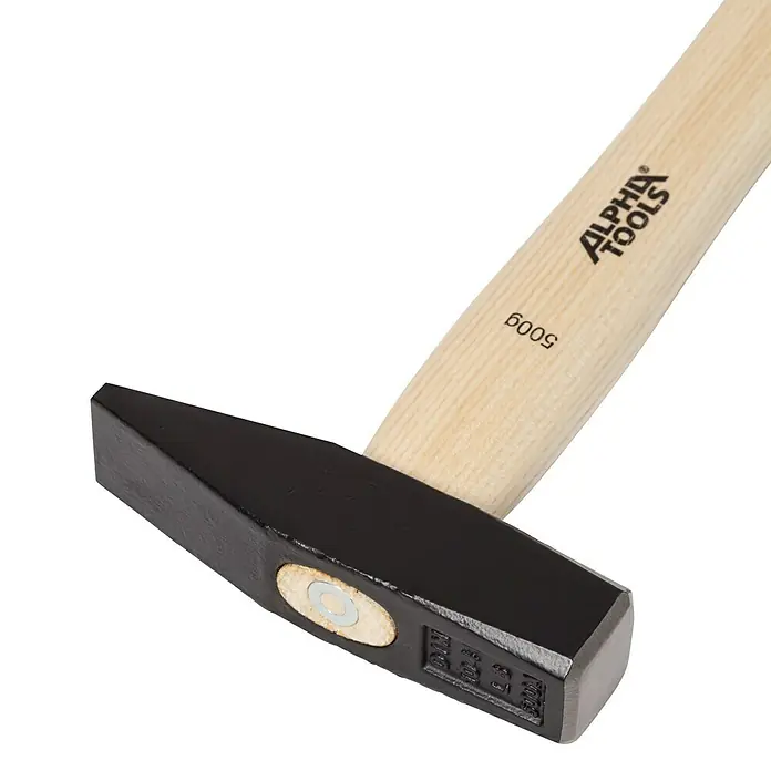 Alpha Tools Martillo de cerrajero - 500 g, Madera de fresno - Primer plano