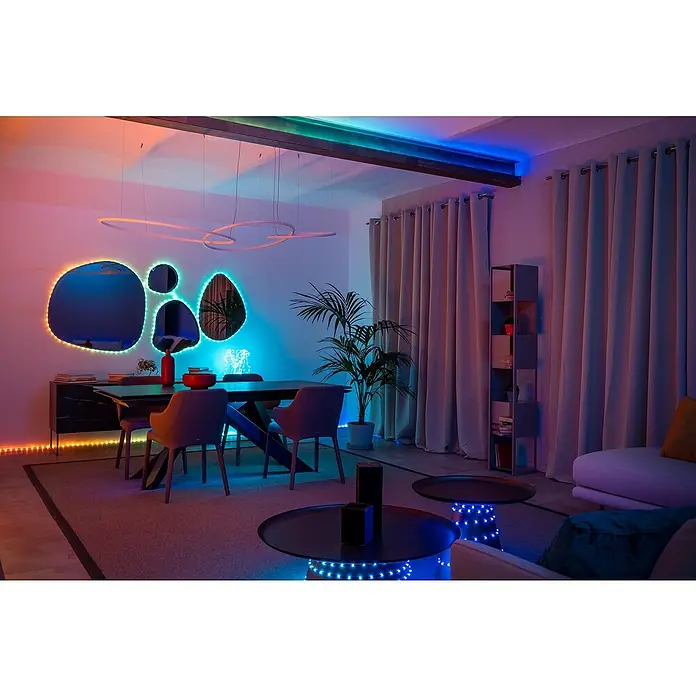 Twinkly LED traka Dots - Crne boje, Područje uporabe: U zatvorenom, 10 m, 200 žaruljica, Boja svjetla: RGB - Živopisni prikaz