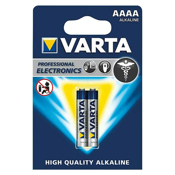 Varta Pila alcalina LR61 - Mini AAAA, Alcalino manganeso, 15 V - Vista frontal