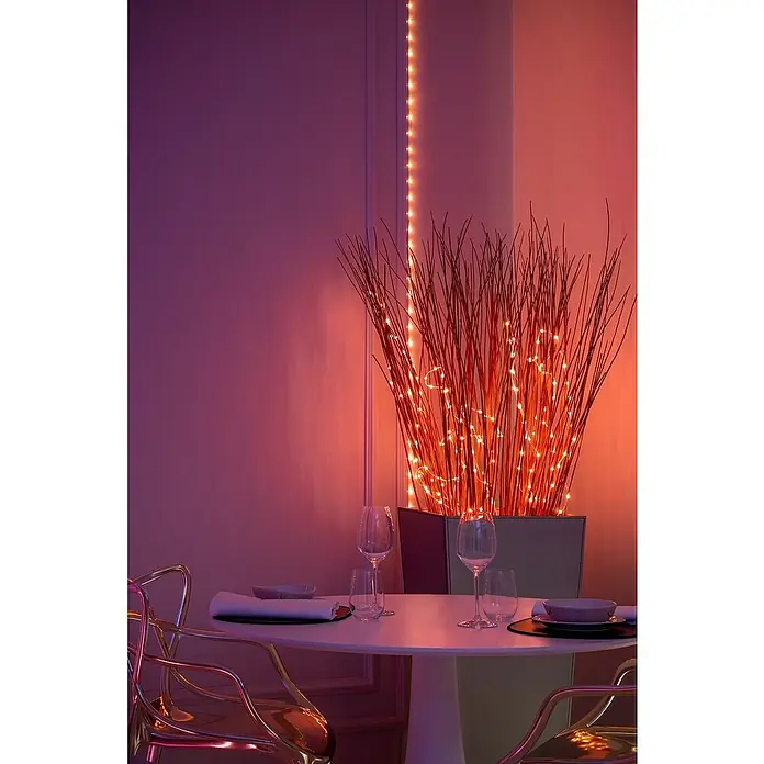 Twinkly LED traka Dots - Crne boje, Područje uporabe: U zatvorenom, 10 m, 200 žaruljica, Boja svjetla: RGB - Živopisni prikaz