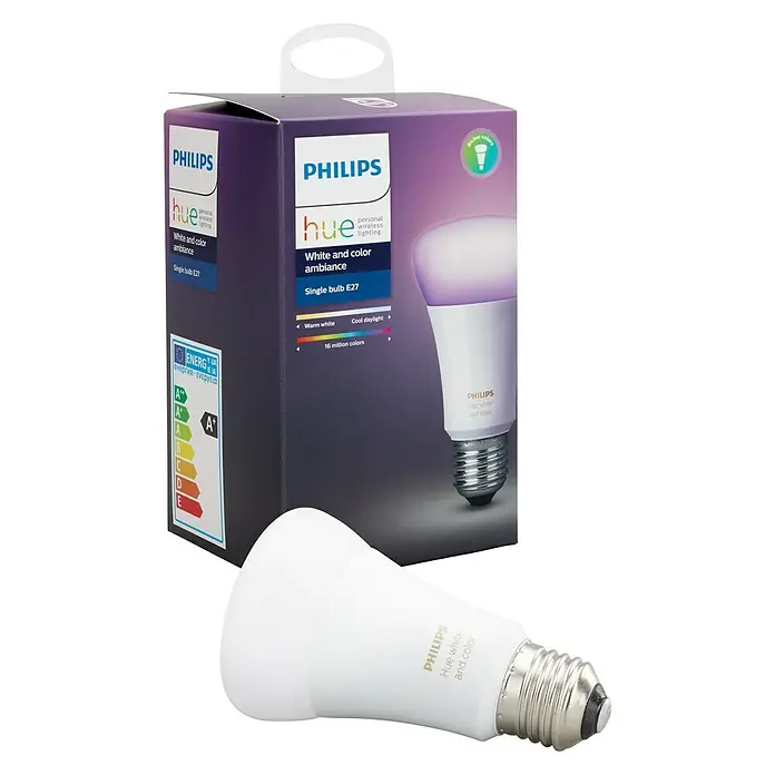 Philips Hue Bombilla LED RGB - 10 W, E27, RGBW, Temperatura de color ajustable, 1 ud.