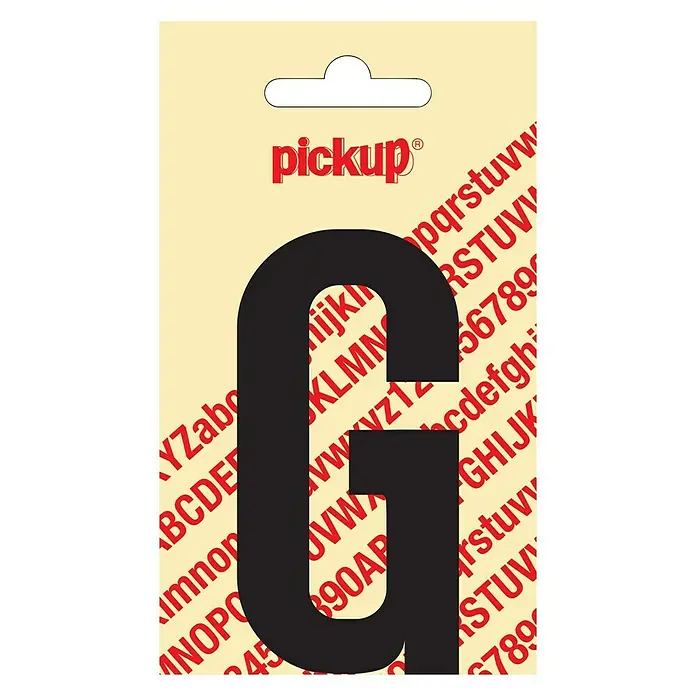 Pickup Naljepnica - Motiv: G, Crne boje, Visina: 90 mm - Pogled sprijeda
