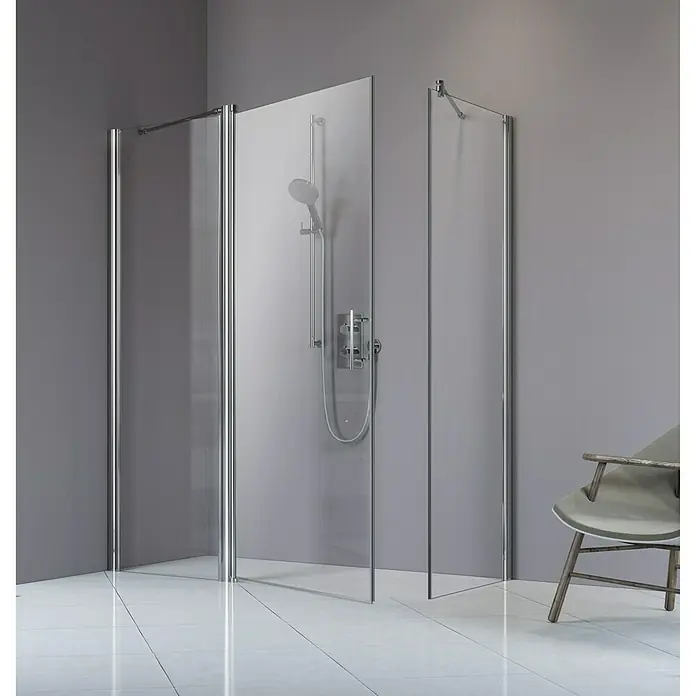Camargue Vario Vrata tuš kabine S1 - 75 x 195 cm, Premazano, Debljina: 6 mm, Srebrne boje - Živopisni prikaz