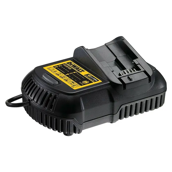 Dewalt Taladro atornillador percutor de batería DCD795M2 - 18 V, Iones de litio, 4 Ah, 2 baterías, Número de revoluciones de marcha en vacío: 2.000 r.p.m. - Vista angular