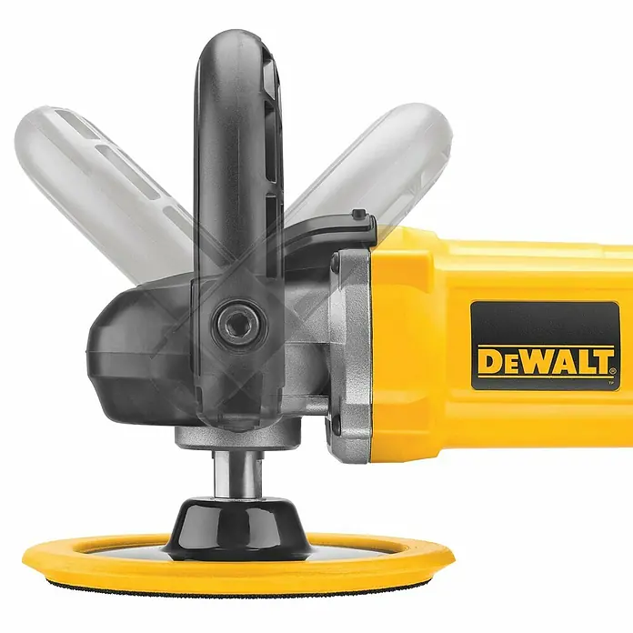 Dewalt Pulidora rotativa DWP849X-QS - 1.250 W, Diámetro plato de pulir: 180 mm, 600 r.p.m. - 3.500 r.p.m. - Producto en uso