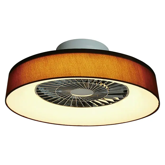 Proklima Deckenventilator mit LED-Beleuchtung - Braun, 40 W, Durchmesser: 57 cm - Ansicht von unten