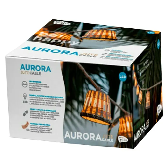 New Garden Guirnalda luminosa LED Aurora - Para exterior, 8 m, Color de luz: Blanco neutro - Vista angular