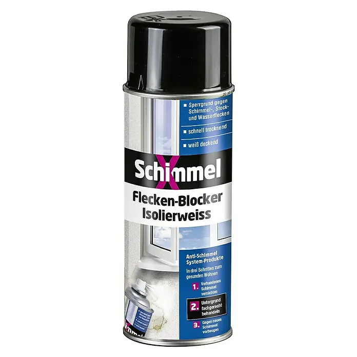 SchimmelX Fleckenblocker Isolierweiß - 400 ml, Dose - Vorderansicht