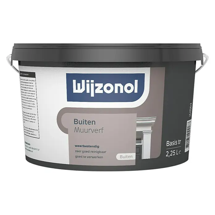 Wijzonol Muurverf voor buiten - Mengkleur basis, 2,5 l, Extra mat - Vooraanzicht