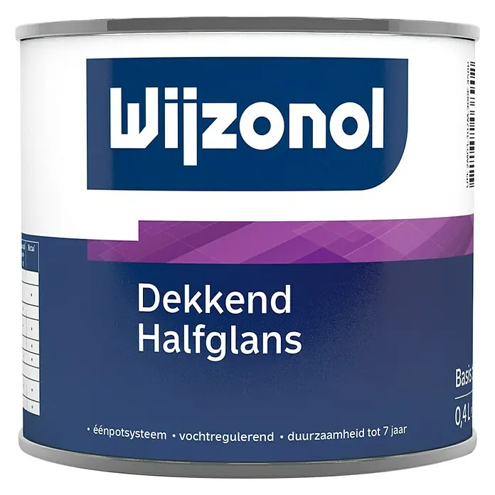 Wijzonol Lakverf Dekkend Halfglans - 500 ml, Mengkleur basis, Zijdeglans - Vooraanzicht