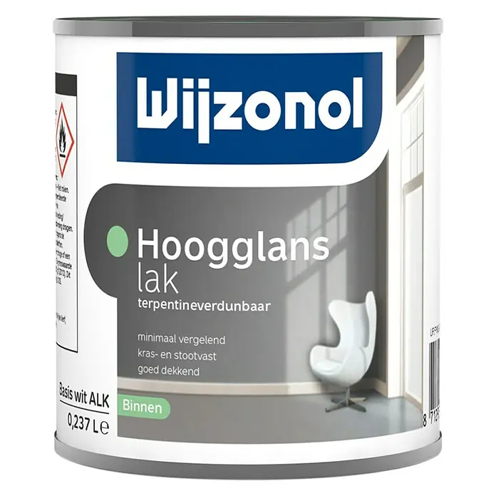 Wijzonol Lakverf Terpentineverdunbaar - 250 ml, Hoogglans - Vooraanzicht