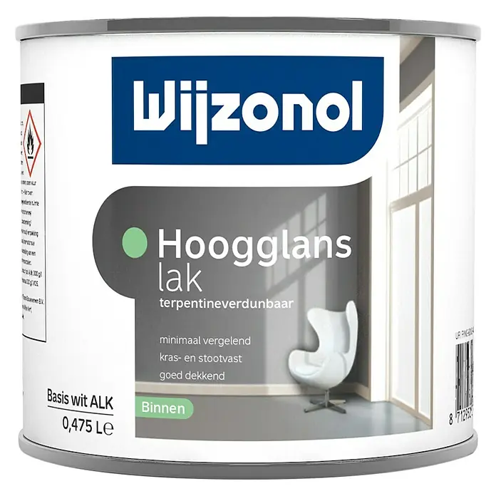 Wijzonol Lakverf Terpentineverdunbaar - 500 ml, Hoogglans - Vooraanzicht