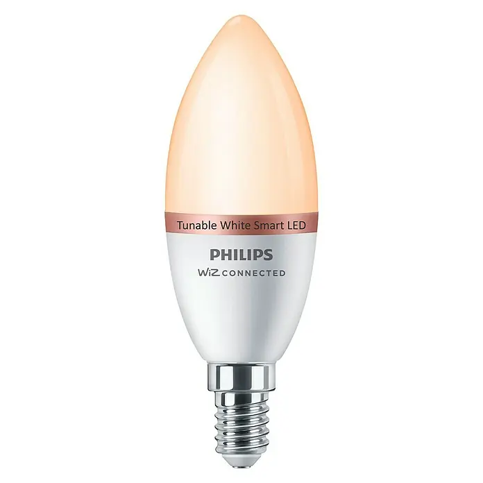 WiZ Bombilla LED Regulable Vela - E14, 4,6 W, 470 lm - Vista frontal