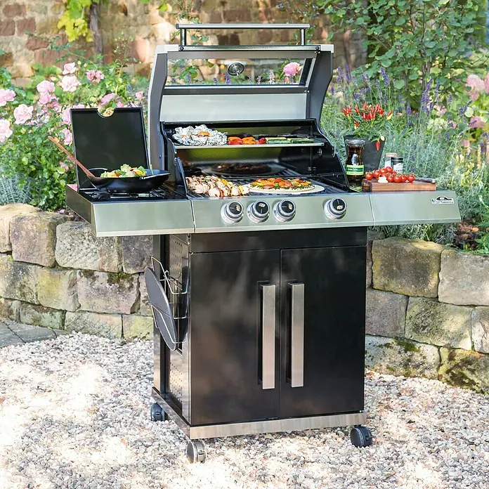 Kingstone Barbacoa de gas Cliff 350 - Número de quemadores: 3, Superficie parrilla: 59 x 45 cm, 13,5 kW