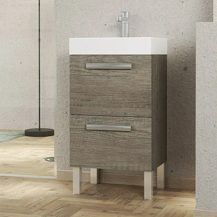 Conjunto de mueble de baño Lidia - 45 cm, 3 piezas, Nebraska - Foto ambiente
