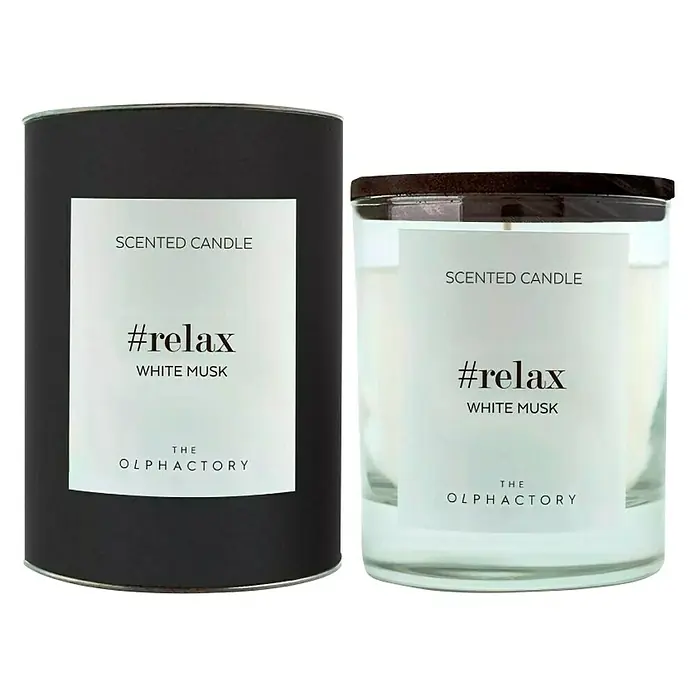 Ambientair Vela aromática The Olphactory - En vidrio, White musk - Vista frontal