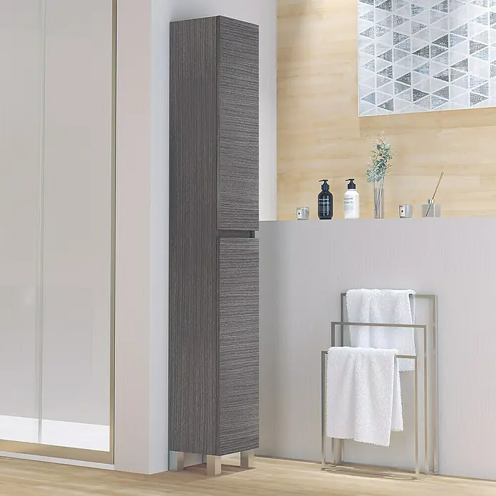 Columna Inca - 27 x 25 x 181 cm, Gris ceniza - Foto ambiente