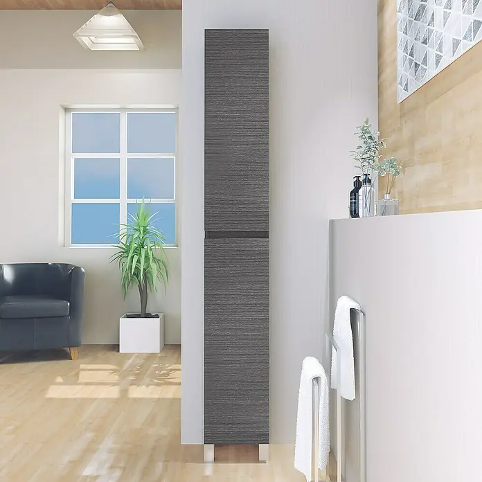 Columna Inca - 27 x 25 x 181 cm, Gris ceniza - Foto ambiente