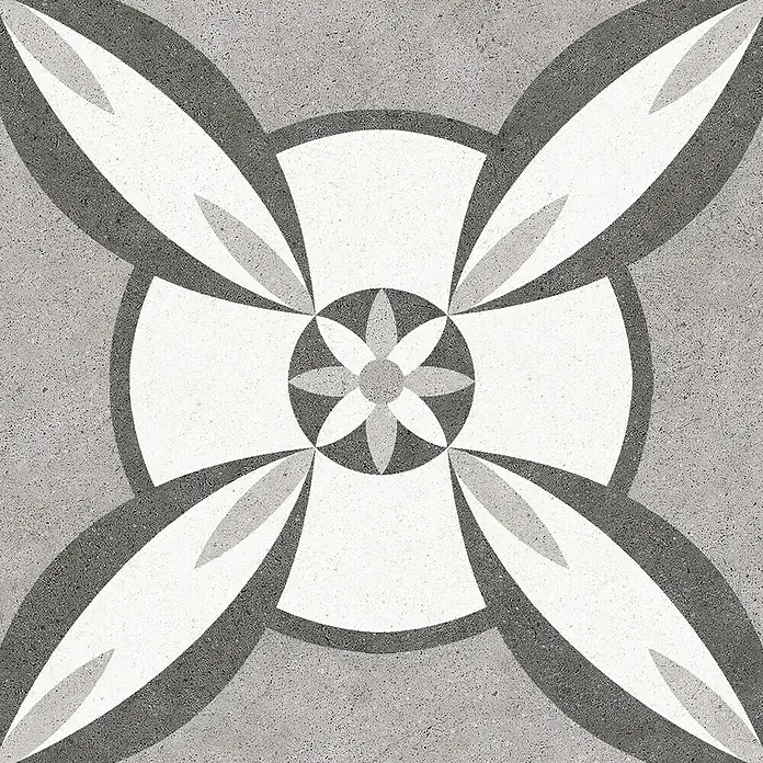Porculanska pločica Vintage Mix - 25 x 25 cm, Bijelo-sive boje, Mat - Detaljan prikaz