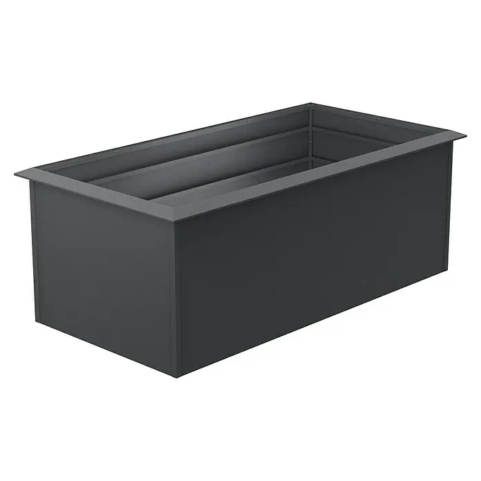 Gardol Hochbeet - L x B x H: 2 x 1 x 0,76 m, Stahl, Anthrazit - Diagonale Ansicht