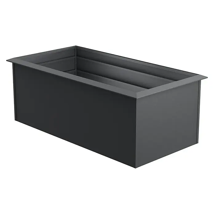 Gardol Hochbeet - L x B x H: 2 x 1 x 0,76 m, Stahl, Anthrazit - Diagonale Ansicht