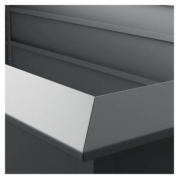 Gardol Hochbeet - L x B x H: 2 x 1 x 0,76 m, Stahl, Anthrazit - Detailaufnahme