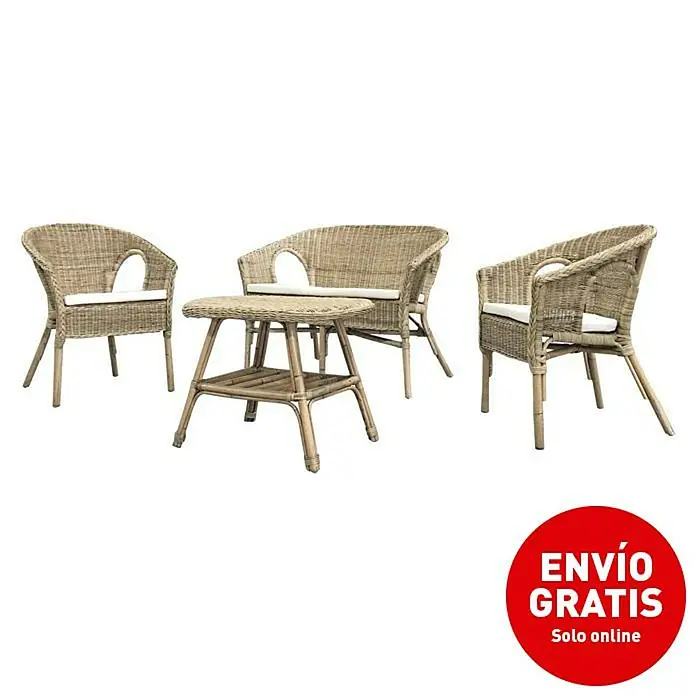 Conjunto de muebles Paula - 4 piezas, Natural - Imagen de campaña