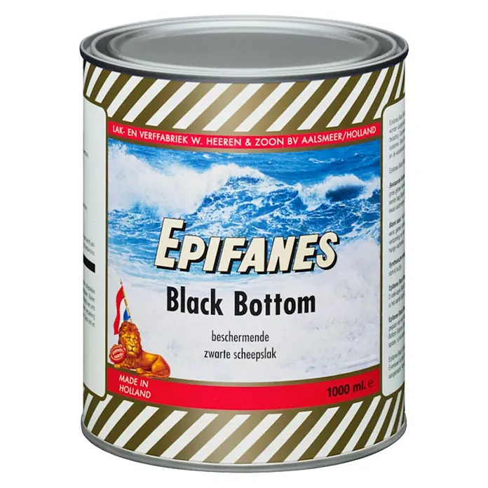 Epifanes Bootlak Black Bottom - Zwart, 1 l - Vooraanzicht