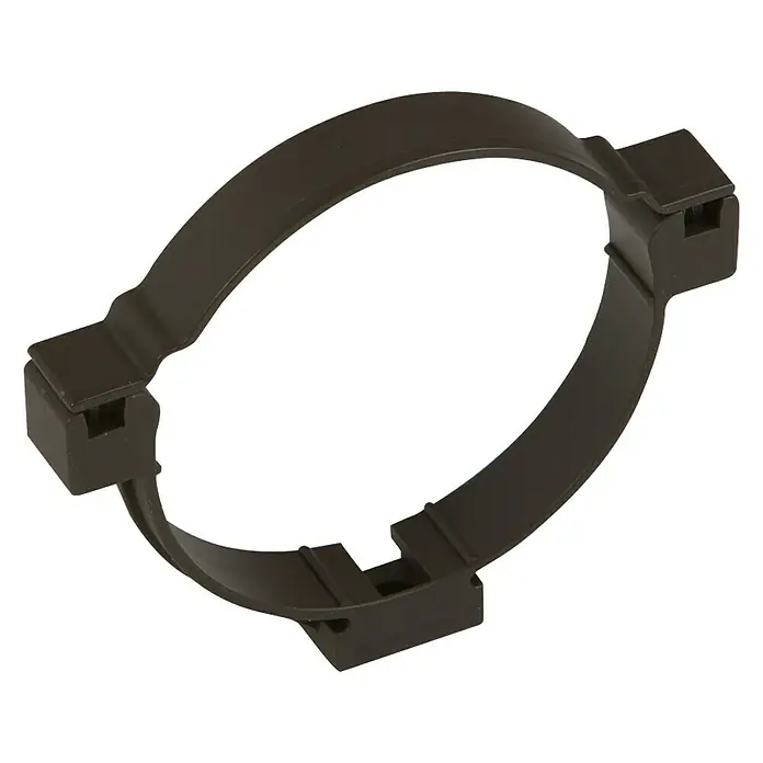 Dakota Abrazadera para bajante G-125 - Ø 80 mm, PVC, Marrón, 4 ud.