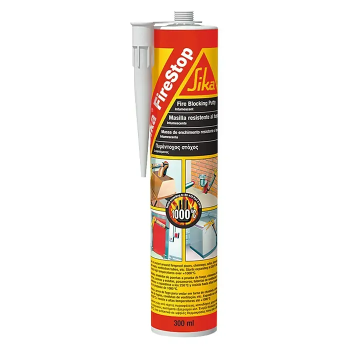Sika Masilla refractaria FireStop - 300 ml, Negro