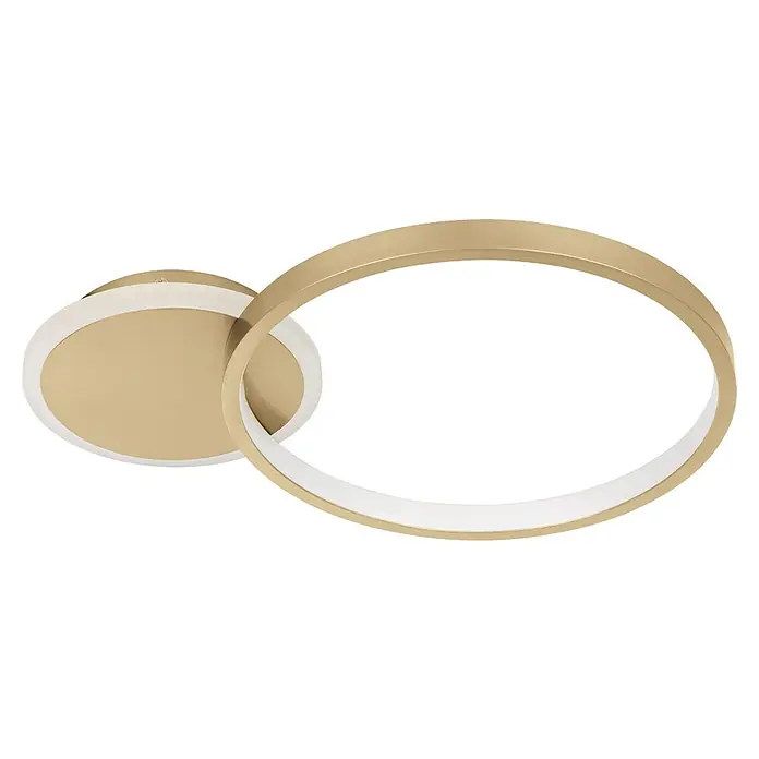 Eglo LED-Deckenleuchte GAFARES - 15 W, L x B x H: 40,5 x 29 x 5,5 cm, Gold/Weiß - Ansicht von unten