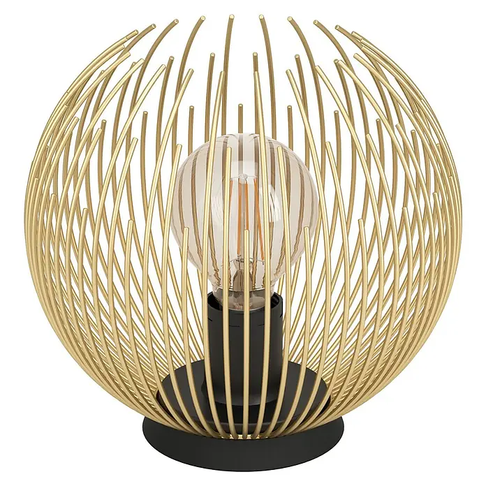 Eglo Venezuela Tischleuchte - 40 W, Schwarz/Gold, E27 - Vorderansicht