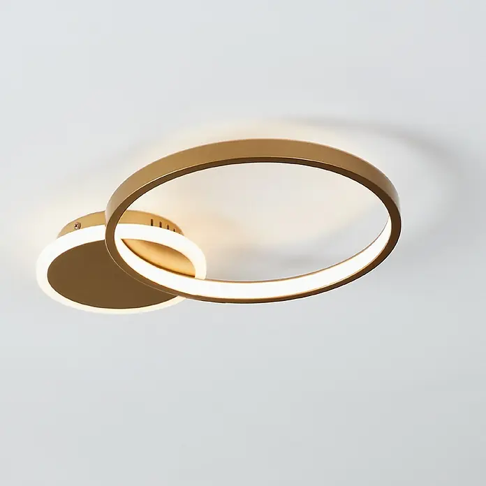 Eglo LED-Deckenleuchte GAFARES - 15 W, L x B x H: 40,5 x 29 x 5,5 cm, Gold/Weiß - Bildausschnitt